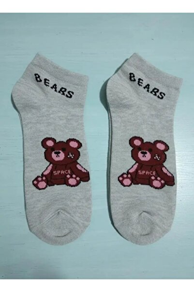 EfemİcGiyim Tedy Bear-Teddy Bear Patterned Booties Socks 12-Pack