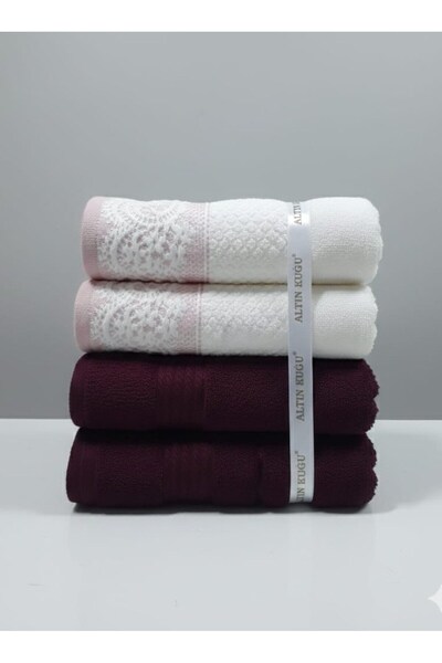 Özdilek Evony Trendy Towels - 4 Pieces 50X90Cm Plum