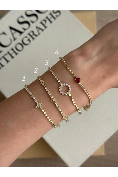 İREM YILDIZ Çelik Zirkon Taşlı Su Yolu Bileklik