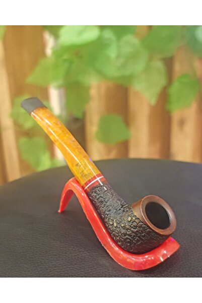 Dapper Bent Billiard Briar Gül Kökü 9 mm Filtreli El Yapımı