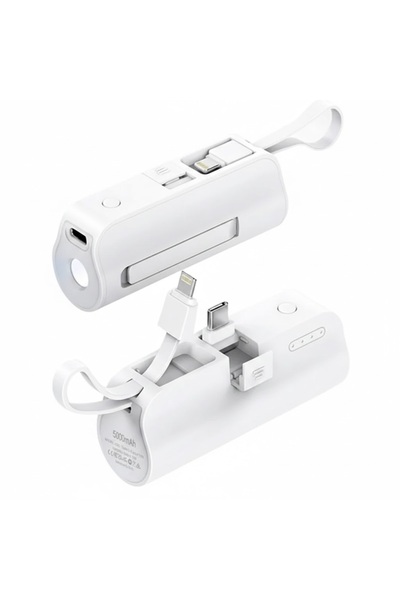 Yallabena 3-in-1 Smart Portable Charger – 5000mAh Power Bank with Integrated ...