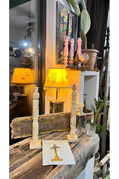 Woodlinity Tekli adet El yapimi bali şemsiyesi direği dekoratif obje biblo ev...