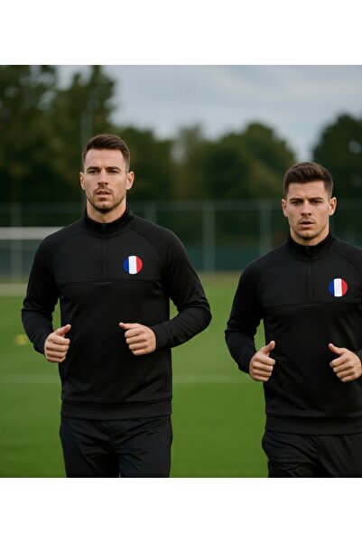 SARI سترة رياضية بشعار FRANSA DALGIÇ KUMAŞ