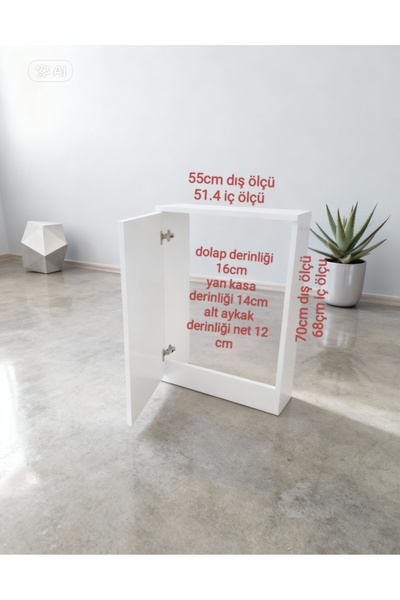 yılmob19 Kombi altı boru gizleme 55*70 beyaz