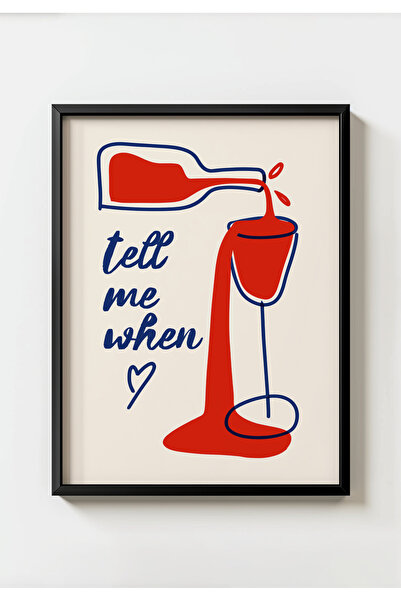 MIOVI WORKS Tell Me When | Siyah Çerçeveli Modern Minimal Mutfak Duvar Dekora...