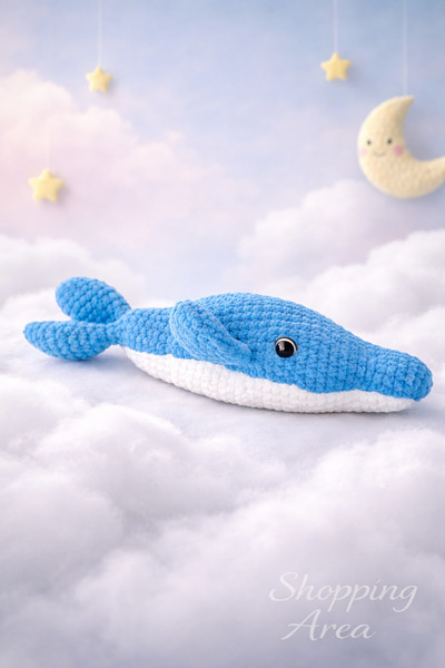 Shopping Area Amigurumi El Örmesi Balina Oyuncak