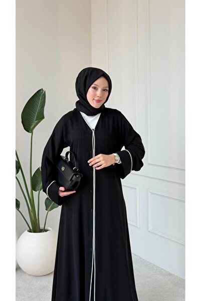 MİREL BUTİK Dubai Abaya with Belt (with Shawl as a Gift)