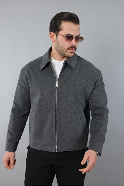 MODAEMAS Men's Seasonal Checked Coat