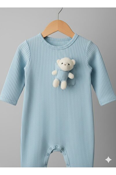 Laria Minik Tatlı Ayıcık Aksesuarlı Erkek Bebek Tulum - Tuffy
