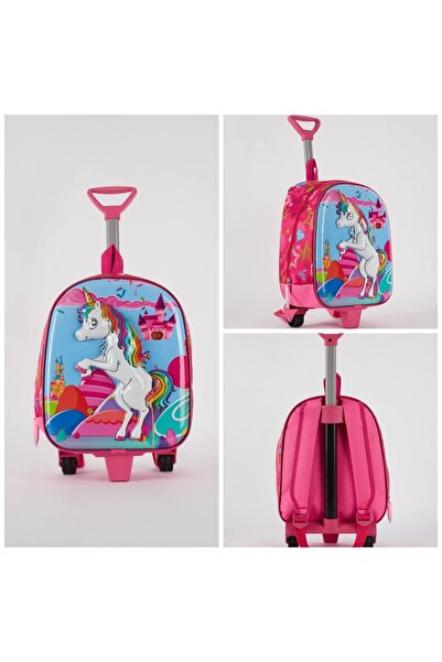 Şımarık UNICORN KIZ ÇOCUK ÇEKÇEKLİ ANASINIFI ÇANTASI