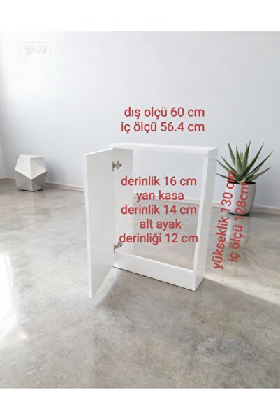 yılmob19 Boru gizleme dolabı 60*130 beyaz