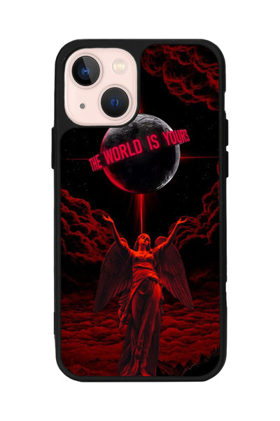 SCALETA CASE iPhone 13 Uyumlu Tony Montana Tasarımlı Glossy Mat Siyah Silikon...