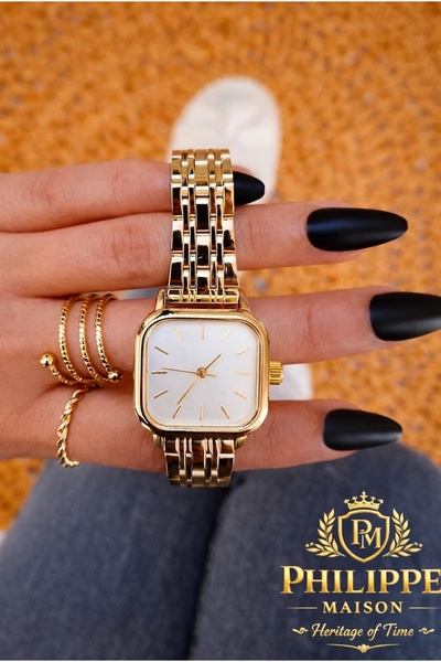 PHİLİPPE MAİSON Minimal Kare Kadın Kol Saati - sevgililer günü hediyesi