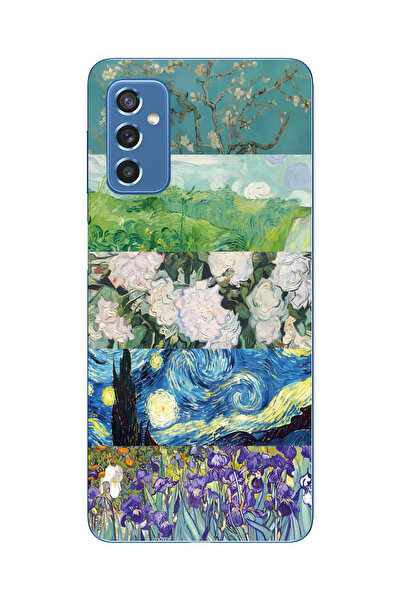 moonset Samsung Galaxy M52 Uyumlu Baskılı Yumuşak Silikon Şeffaf Telefon Kılıfı