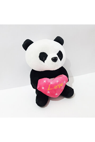 renkli çiçekler 18 cm Plush Toy Heart Panda