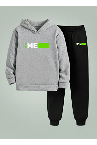 LORVEX Hanorac cu glugă - Set de trening pentru băieți IT IS ME Imprimat cu 3...