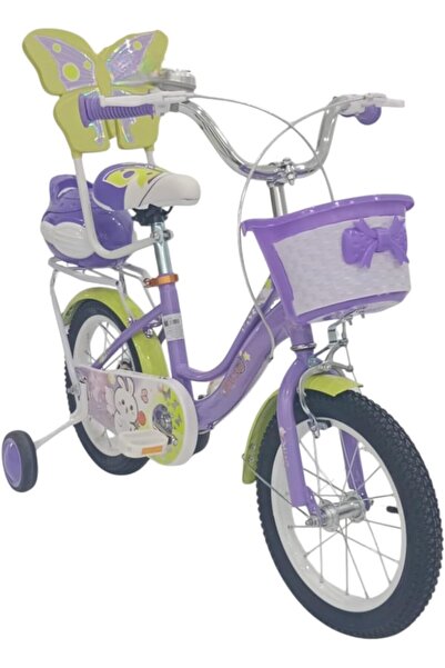 Generic Butterfly Design Girls Bike 16 Inch with Training Wheels and Front Ba...