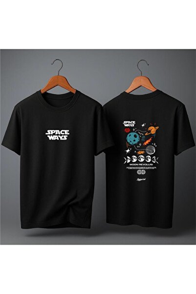 ELFERA Oversize Space Ways Printed Unisex T-Shirt