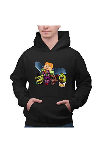 OEM Men's Hoodie Fnaf Minecraft Five Nights at Freddy's Horror Halloween