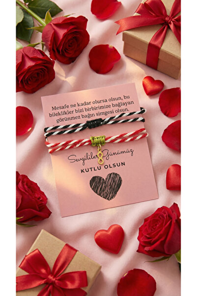 Goldesing Valentine's Day Gift Infinity and Red-White Rope Lucky Bracelet and...