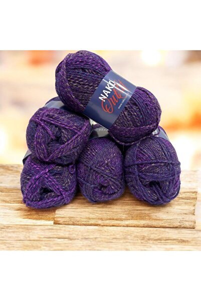 NAKO Outlet İhraç Fazlası El Örgü ipi 500g - Mor Melanj