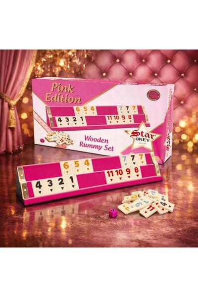 Saatistan Pembe Okey Takımı, Eğlenceli ve Sosyal Oyun Seti, Hızlı Kurulum