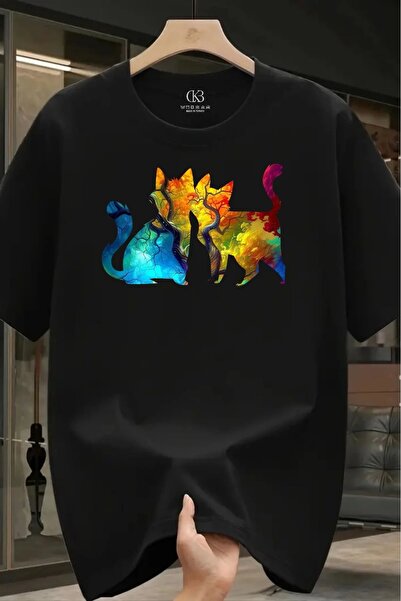 qubo sportswear & company Unisex Oversize Printed Cotton Crew Neck Short Slee...