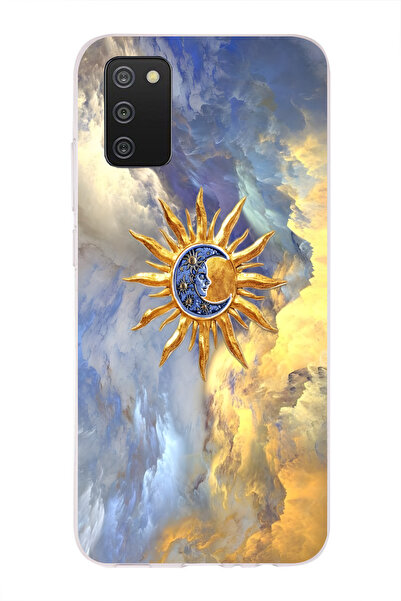 moonset Samsung Galaxy A02S Uyumlu Baskılı Yumuşak Silikon Şeffaf Telefon Kılıfı