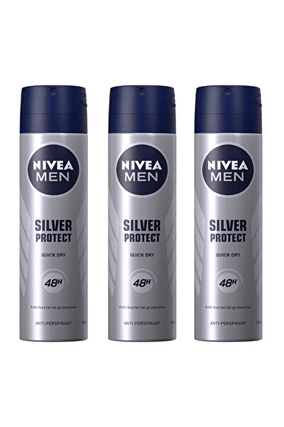 NIVEA Set 3x Deodorant Deo Men Silver Protect, 150ml