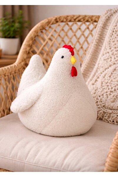 zabonti home Tavuk Yastık Dekoratif Teddy Yastık