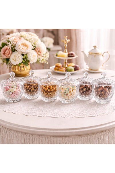 Dania A set of 6 glass bowls for serving sweets, nuts, dates, and all other p...
