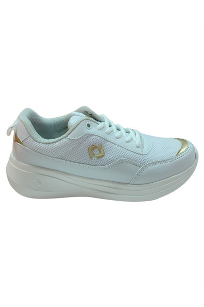 Ay Ayakkabım Crm2006 Women's White-Gold (36-40) Casual Sports Shoes