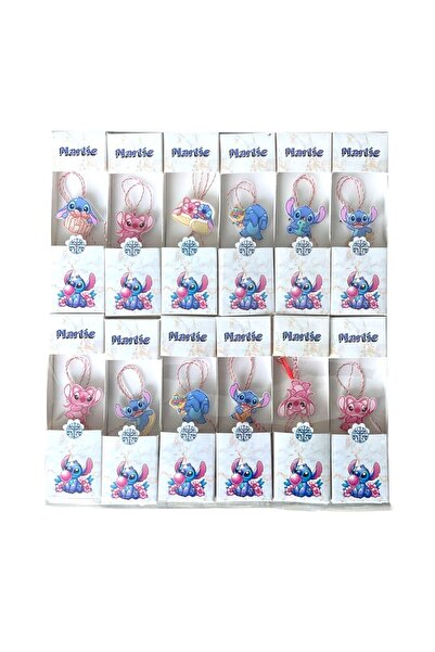 OEM Set of 24 martisoras with Stitch pattern, gift for March