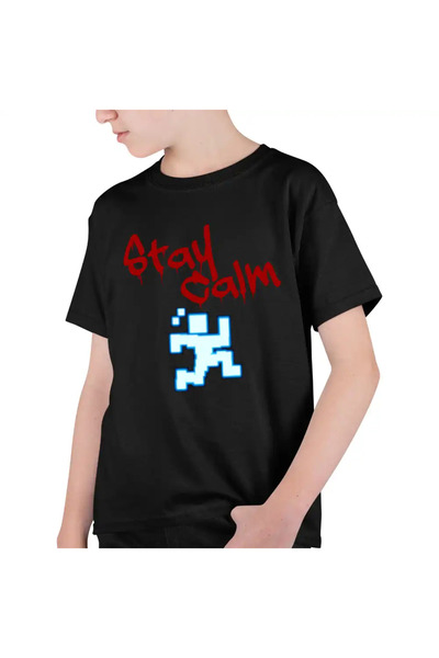 OEM Tricou Copii Baieti Fnaf Stay Calm Run Five Nights at Freddy Horror Hallo...