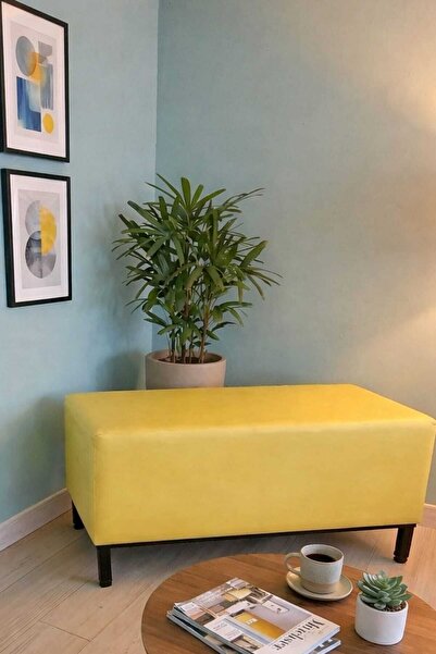 Kozmobed İki Kişilik Puf-Bekleme Koltuğu ( Ofis, Kuaför, Güzellik Merkezi ,Kl...