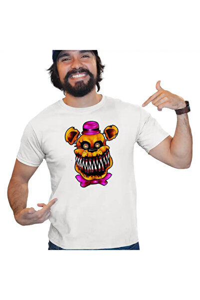 OEM Мъжка тениска Fnaf Nightmare Freddy Five Nights at Freddy Horror Halloween