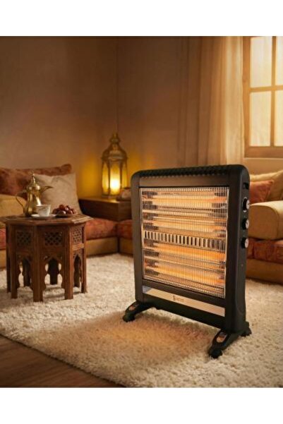 Alsaif Home Electric Heater – 3 Heat Levels – 2.3 m Cable – With Wheels for E...