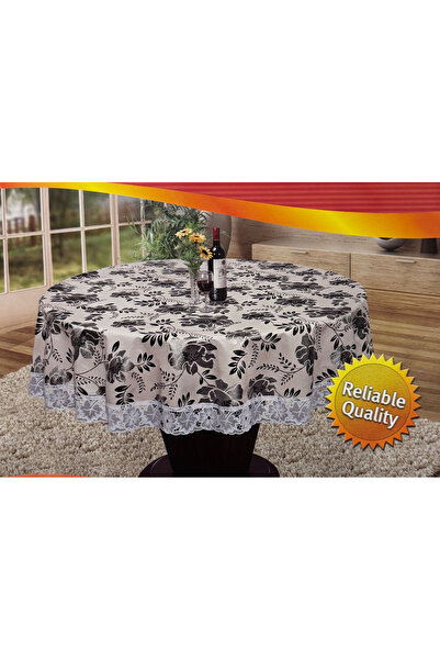 Valerium Lüx Pvc Kaplamalı Silinebilir Su Geçirmez Şeffaf Muşamba Yuvarlak Ma...