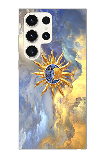 moonset Samsung Galaxy S23 Ultra Uyumlu Baskılı Yumuşak Silikon Şeffaf Telefo...