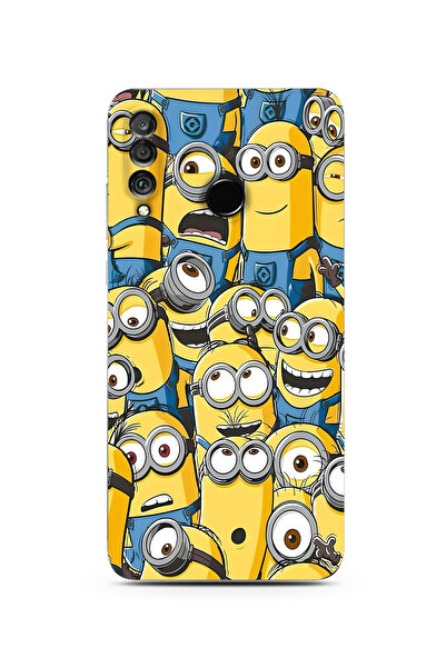 moonset Huawei P30 Lite Uyumlu Baskılı Yumuşak Silikon Şeffaf Telefon Kılıfı