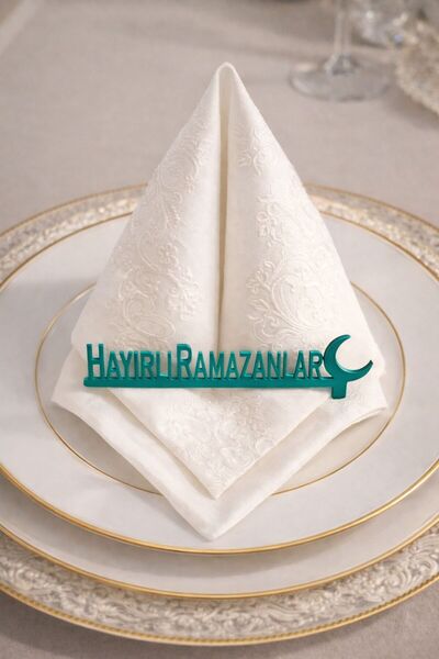 volessia 6'lı Peçete Tutacağı, Hayırlı Ramazanlar Temalı Peçetelik. Hoşgeldin...