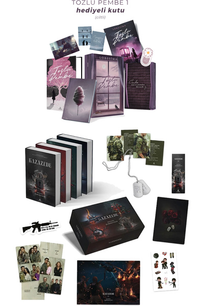 Ephesus Yayınları Tozlu Pembe 1 Hediyeli Kutulu Ciltli ve Kazazede 4lü Set As...