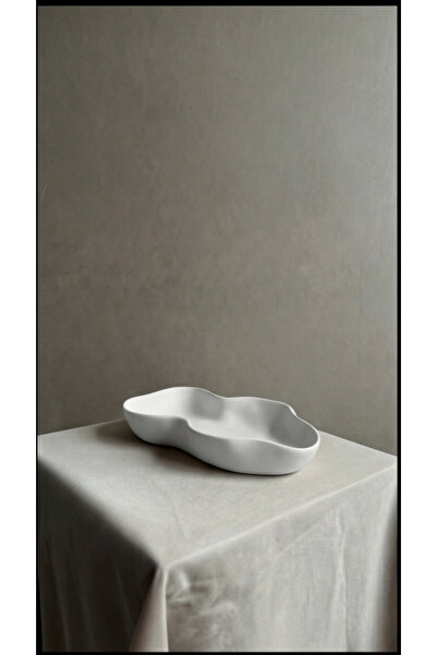 TAŞ ART Asymmetrical Decorative Textured Plate, Bathroom Organizer, Key and C...