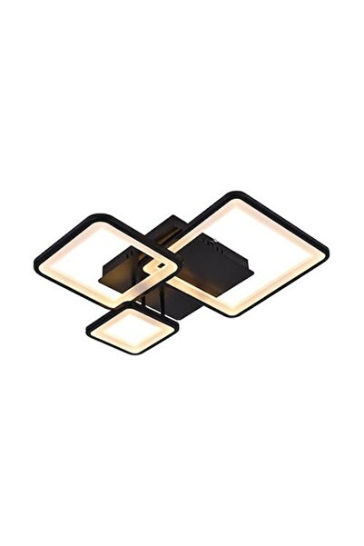 trandafi led Lampă de tavan LED cu design pătrat și telecomandă, neagră