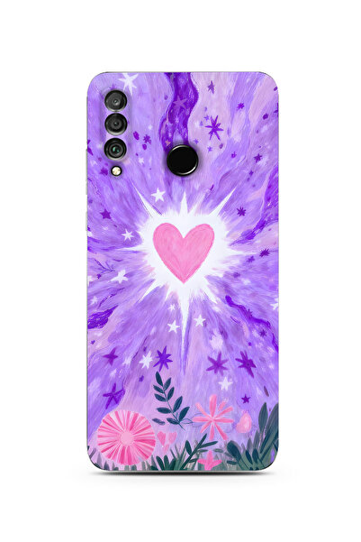 moonset Huawei P30 Lite Uyumlu Baskılı Yumuşak Silikon Şeffaf Telefon Kılıfı