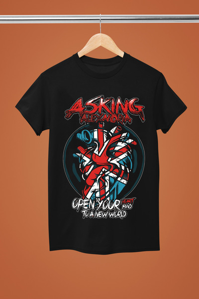 MAGORS تي شيرت روك قطني مطبوع بأكمام قصيرة من ASKING ALEXANDRIA THE ROCK BAND...