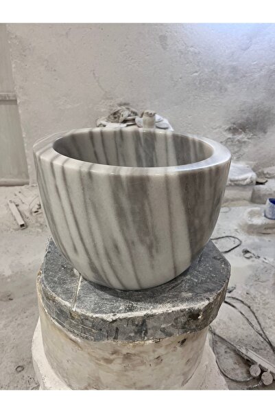 Lotos Mermer çizgili kurna,hamam kurnası ,35x35x25