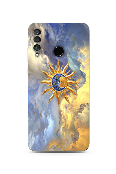 moonset Huawei P30 Lite Uyumlu Baskılı Yumuşak Silikon Şeffaf Telefon Kılıfı