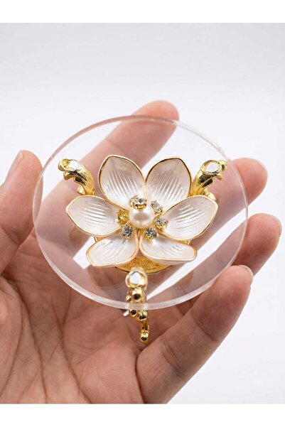 ÇNR Home Collection LÜX METAL AYAKLI ÇİÇEKLİ KAHVE YANI LOKUMLUK & ÇİKOLATALI...