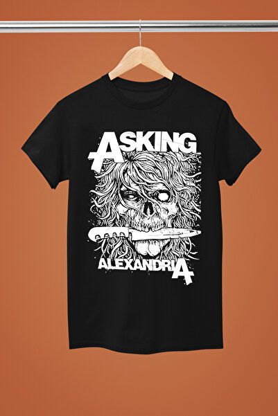 MAGORS Tricou rock cu mânecă scurtă, din bumbac imprimat, model standard, ASK...